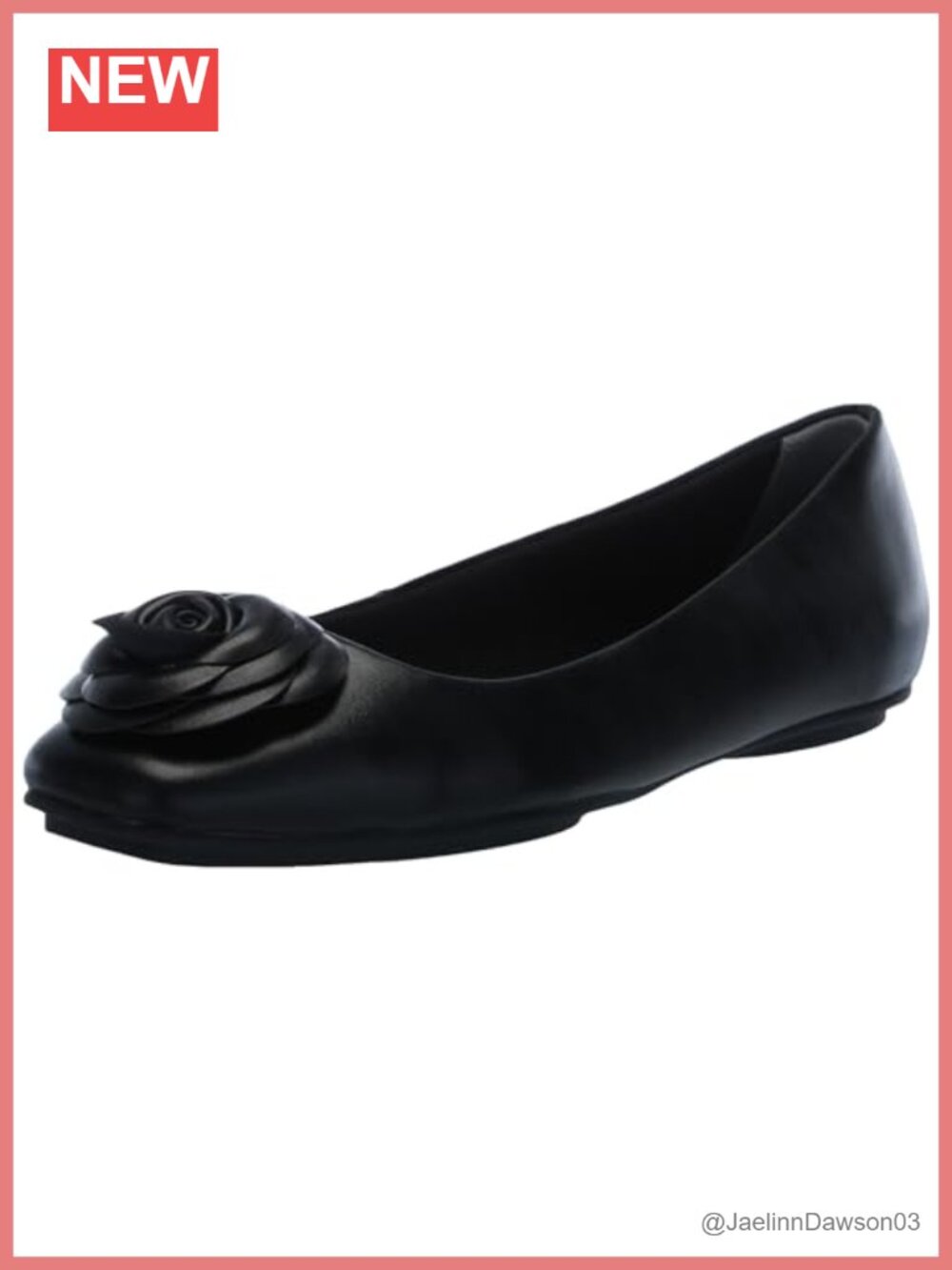 Anne Klein Addison Ballet Flat Faux Leather Slip-On Square Toe